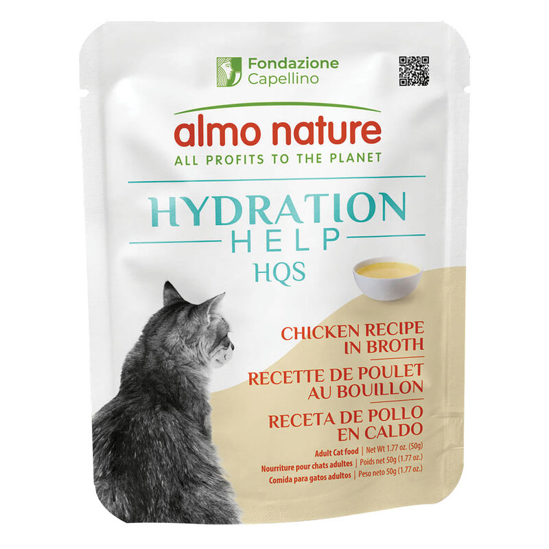 Almo Nature, HQS Hydration Help - Chicken Broth with Chicken Fillet - Wet Cat Food image number null