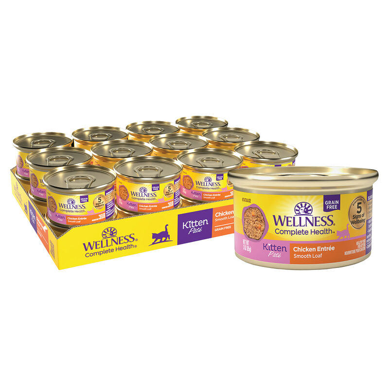 Wellness, Canned Cat Food, Complete Health, Kitten - 3 oz - Wet Cat Food image number null