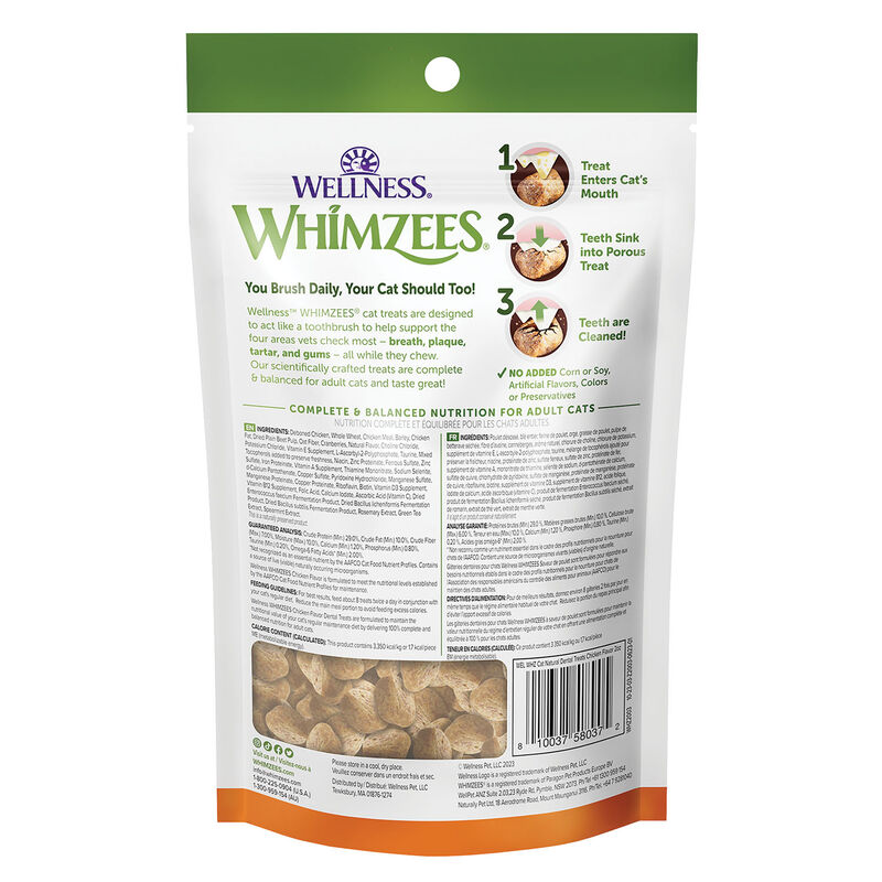 Whimzees, Feline Dental Treats - Chicken - 56.69 g image number null