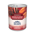 Natural Balance, Can, Adult - LI Bison & Sweet Potato - 368 g - Wet Dog Food image number null