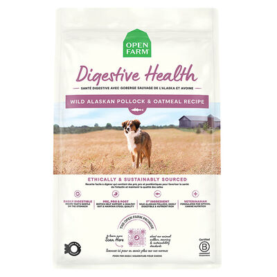 Open Farm, All Life Stages Digestive Heath Wild Alaskan Pollock & Oatmeal Recipe Open Farm, All Life Stages Digestive Heath Wild Alaskan Pollock & Oatmeal Recipe