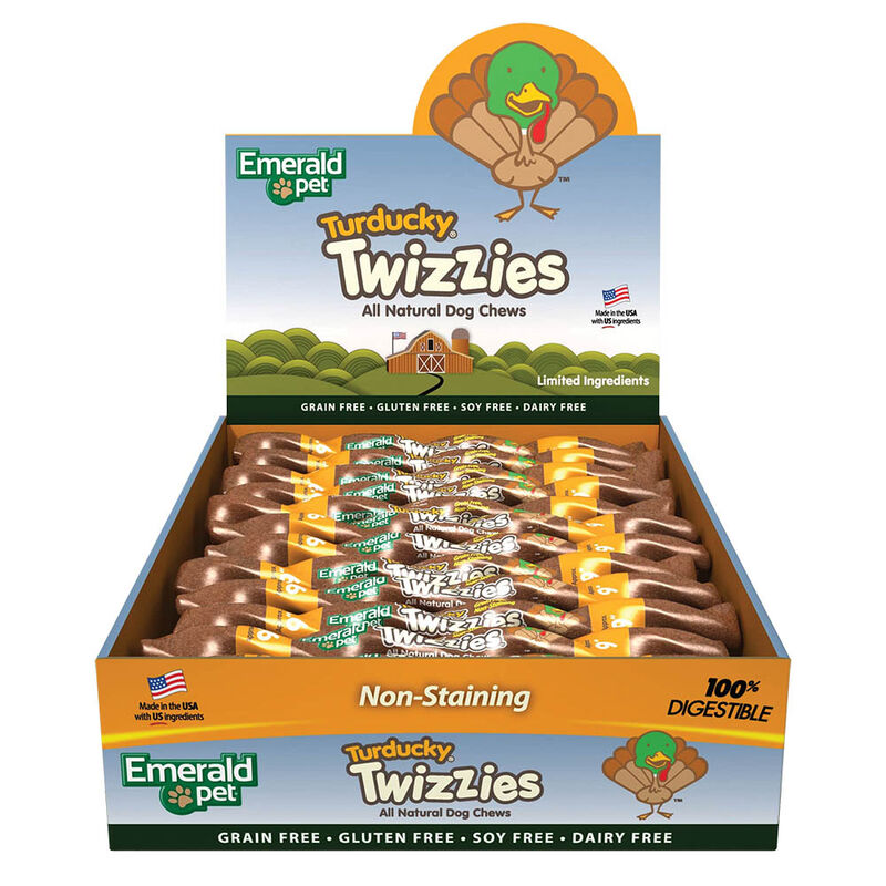 Emerald Pet, Twizzies, LID GF Chew - Turducky - 6" image number null