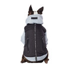 Hotel Doggy, Hybrid Hoody w/ Micro Fleece - Black/Grey - Dog Sweater image number null