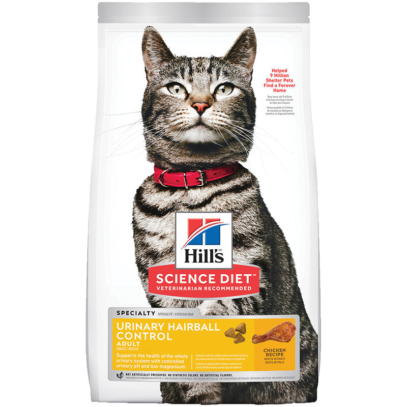 Science Diet, Adult Urinary & Hairball Control Chicken Recipe Dry Cat Food - Dry Cat Food image number null