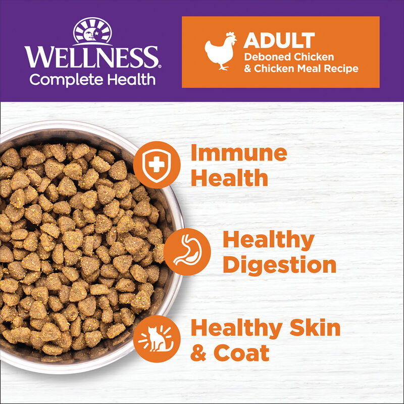 Wellness, Feline Adult - GF Complete Health - Chicken - Dry Cat Food image number null