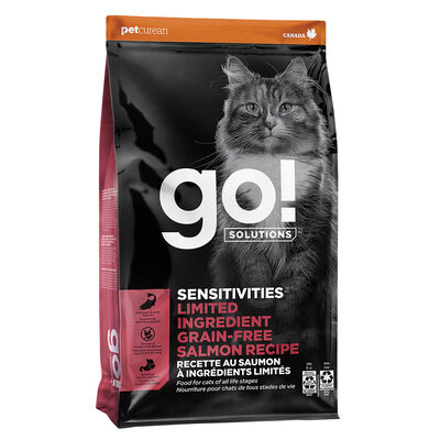 GO! SOLUTIONS, Feline Adult - Sensitivities Limited Ingredient Grain Free - Salmon - Dry Cat Food
