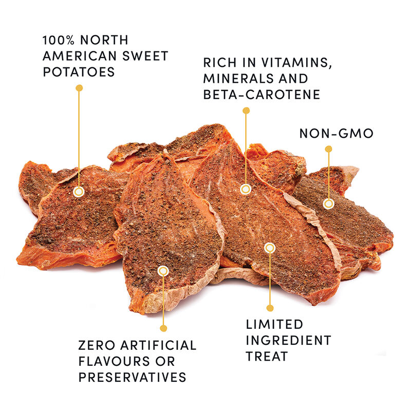 Crumps' Naturals, Sweet Potato Chews with Liver - Dog Treat image number null