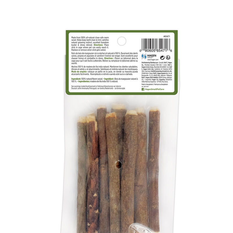 Living World Green, Small Animal Chews - Neem Sticks - 10pk image number null