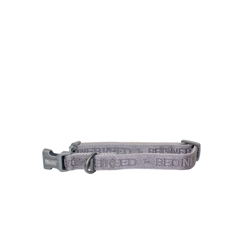 BeOneBreed Embroidered Dog Collar - Grey - M image number null