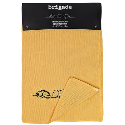 Brigade, Printed Microfiber Towel - Cornsilk