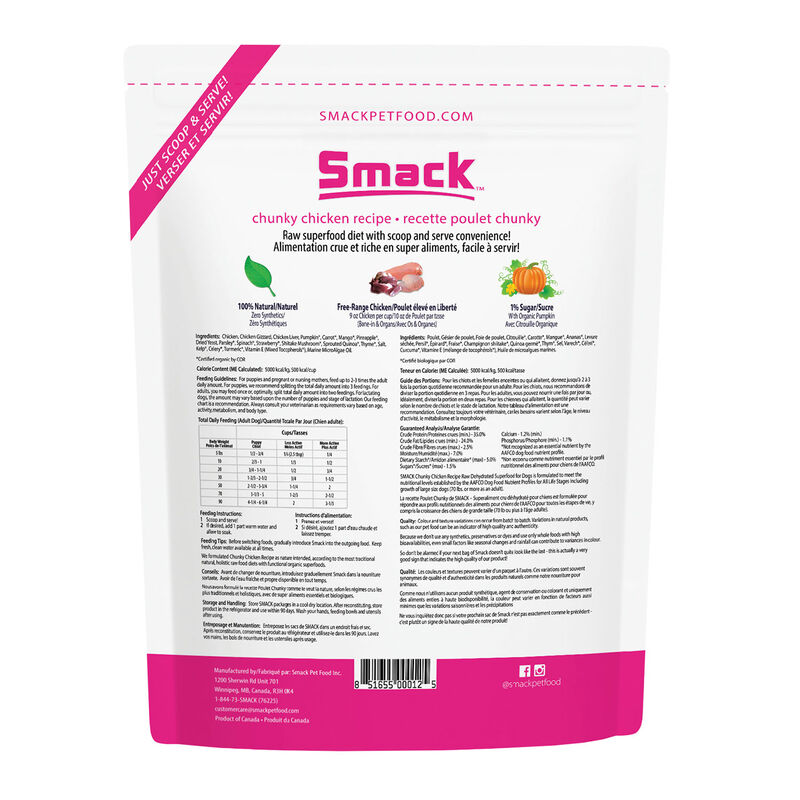Smack, Chunky Chicken Recipe - Dog Food image number null