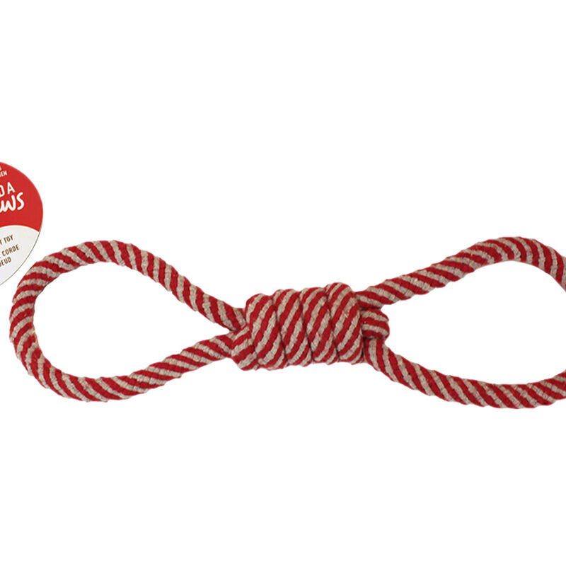 Canada Paws, Bow Knot - 12" - Tug Dog Toy image number null