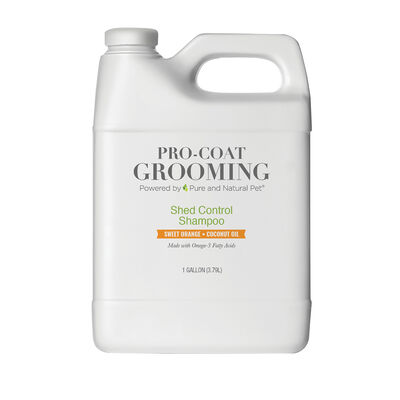 Pro Coat Grooming, Shed Control Shampoo - Sweet Orange & Coconut Oil - 1 Gallon