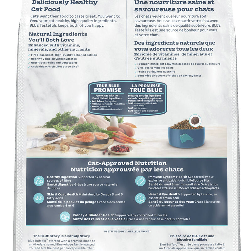 Blue Buffalo Tastefuls Indoor Health Natural Adult Dry Cat Food, Salmon & Brown Rice image number null