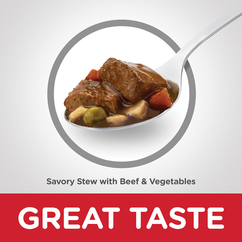 Science Diet, Adult Savory Stew with Beef & Vegetables Canned Dog Food, 363 g - Wet Dog Food image number null
