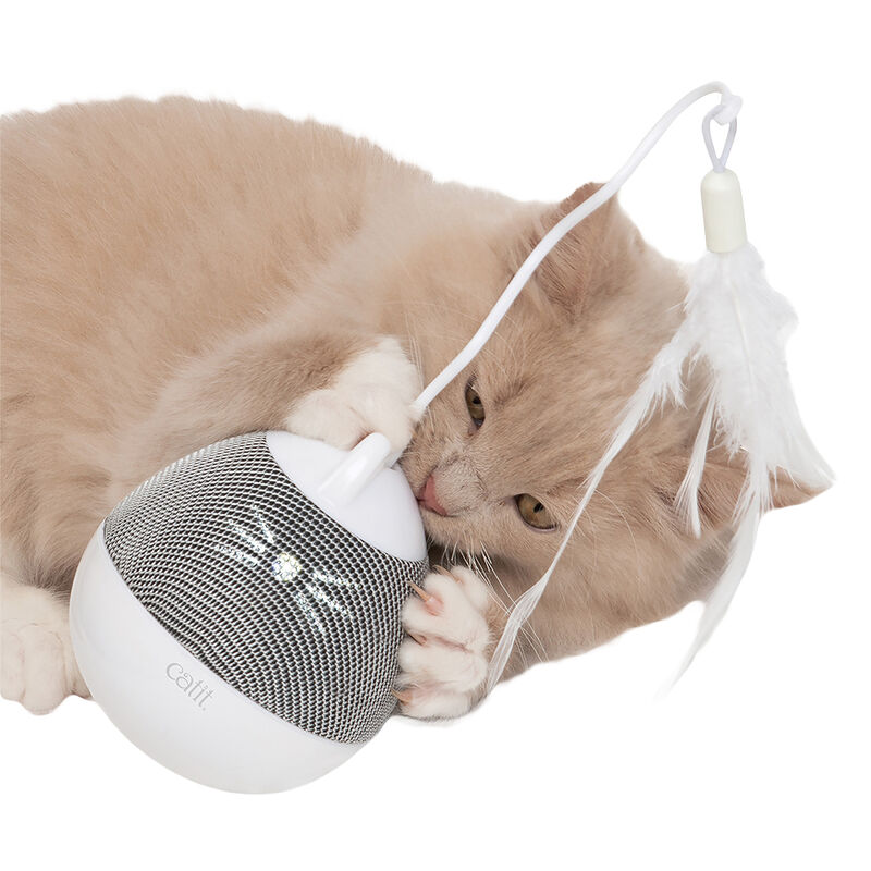 Catit, PIXI Spinner, White & Grey image number null