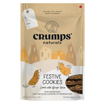 Crumps' Naturals, Festive Cookies - Lamb with Ginger Spice - Dog Treat