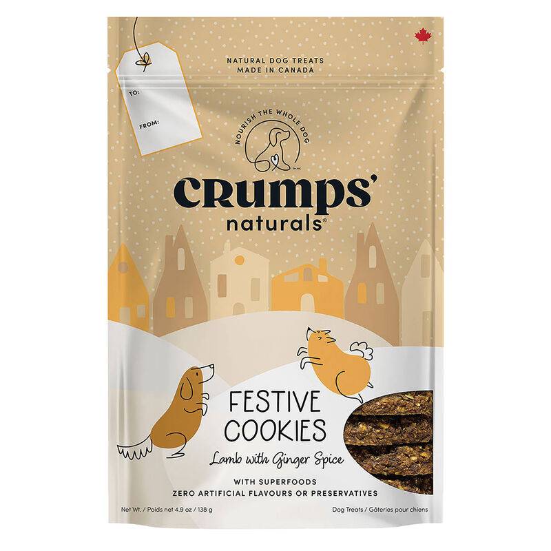 Crumps' Naturals, Festive Cookies - Lamb with Ginger Spice - Dog Treat image number null