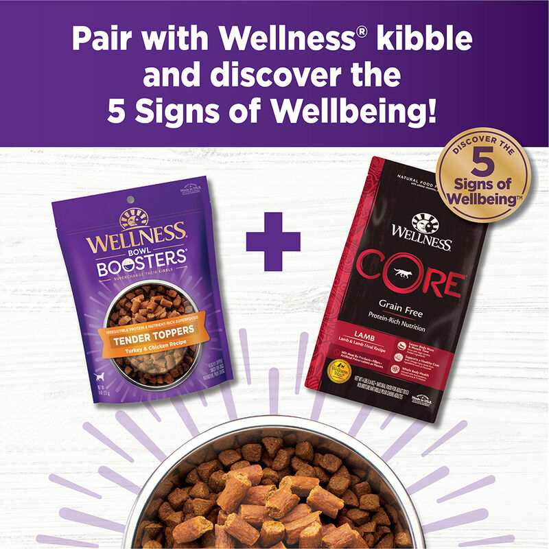 Wellness, Bowl Boosters - Tender Toppers Turkey & Chicken Recipe - 227 g - Freeze Dried Dog Food image number null