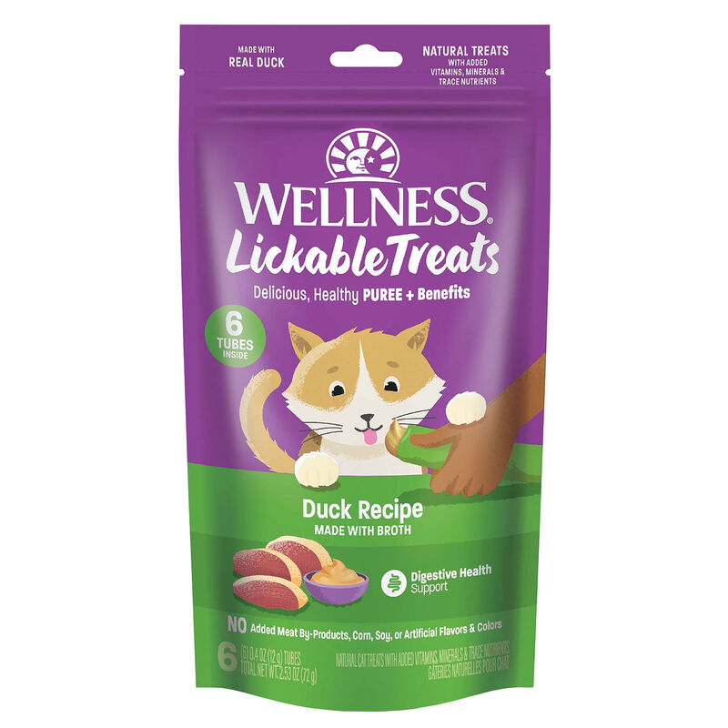 Wellness, Lickable Puree GF Treats - Duck - 72 g - Cat Treats image number null