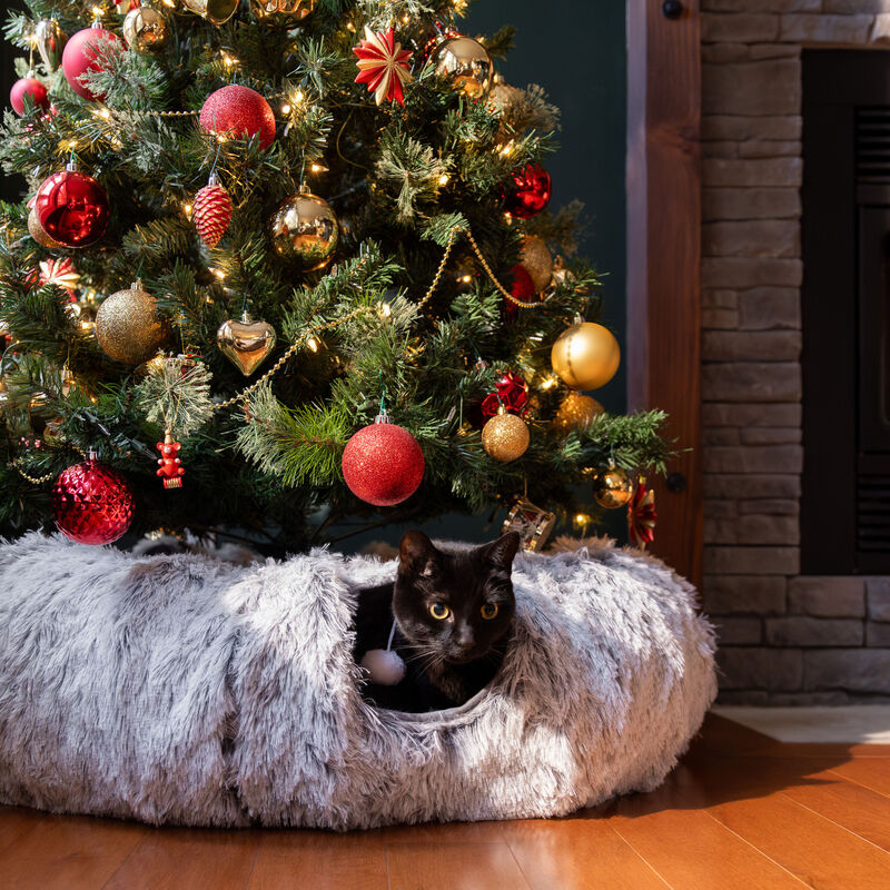 Zoom Pets, 2-in-1 Tunnel Bed - Grey Fur image number null