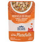 Natural Balance, Platefulls Cat Pouch, Turkey, Chicken & Duck Formula in Gravy - 85 g - Wet Cat Food image number null