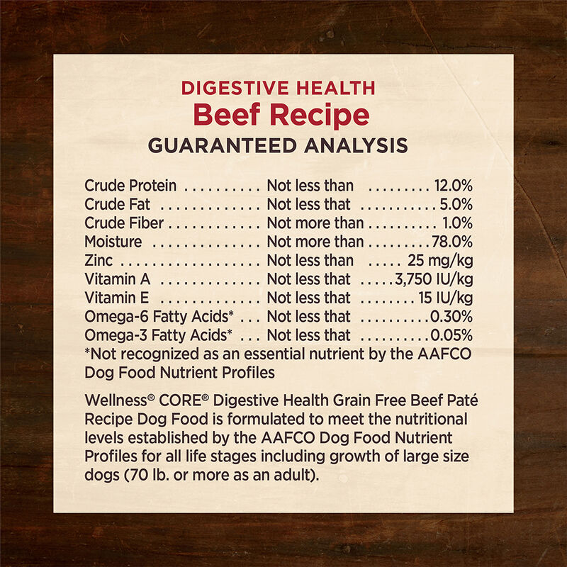 Wellness, Can, Adult - Core Digestive Health GF - Beef - 368 g - Wet Dog Food image number null
