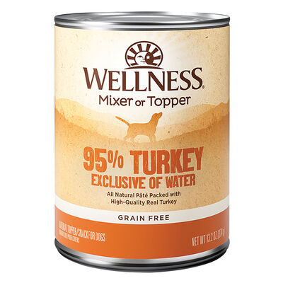 Wellness, Canned Dog Food, Mixers & Toppers, 95% Turkey - 13 oz - Wet Dog Food