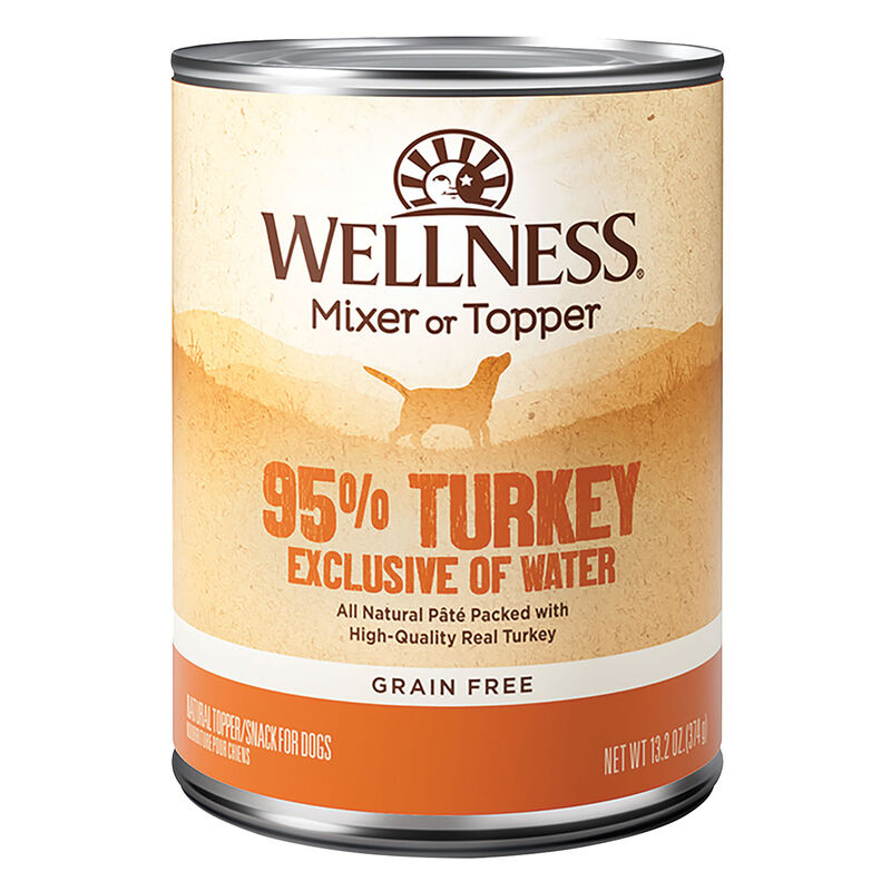 Wellness, Canned Dog Food, Mixers & Toppers, 95% Turkey - 13 oz - Wet Dog Food image number null