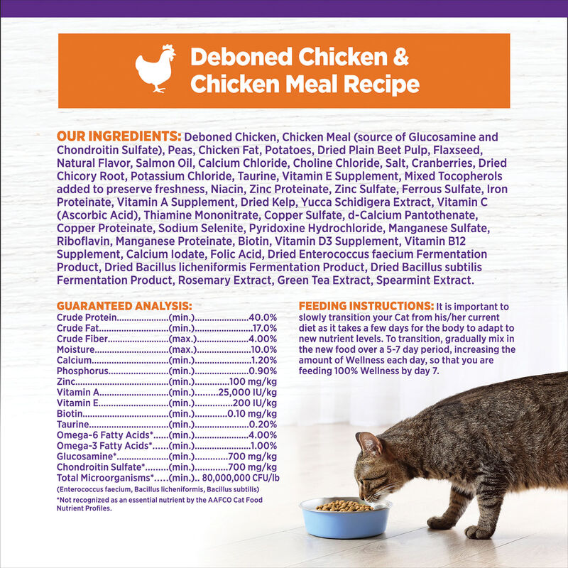 Wellness, Feline Adult - GF Complete Health - Chicken - Dry Cat Food image number null