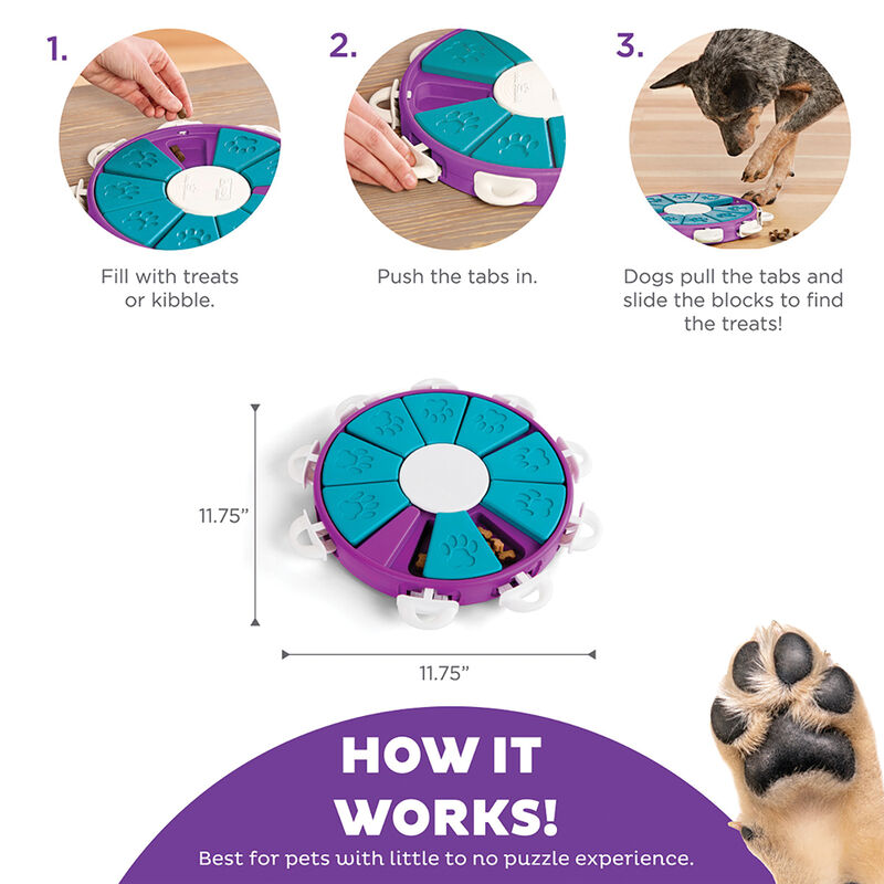 Outward Hound, Nina Ottosson, Dog Twister Treat Puzzle - Purple image number null