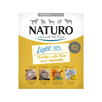Naturo, Adult - Light Chicken & Rice w/ Veg - 400 g
