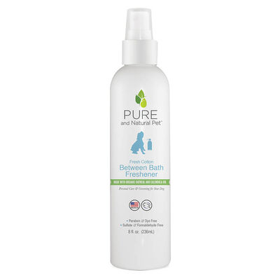 Pure and Natural Pet, Between Bath Freshener Fresh Cotton - 8 oz