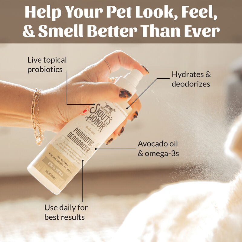 Skouts Honor, ProbioticDailyUseDeodorizer-Dog of the Woods-8oz image number null