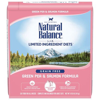 Natural Balance, Cat, Limited Ingredient Diet, Green Peas & Salmon - Dry Cat Food