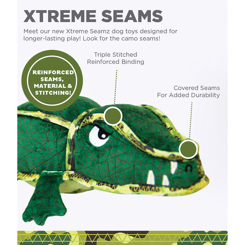 Outward Hound, Xtreme Seamz Alligator - Green - Medium image number null