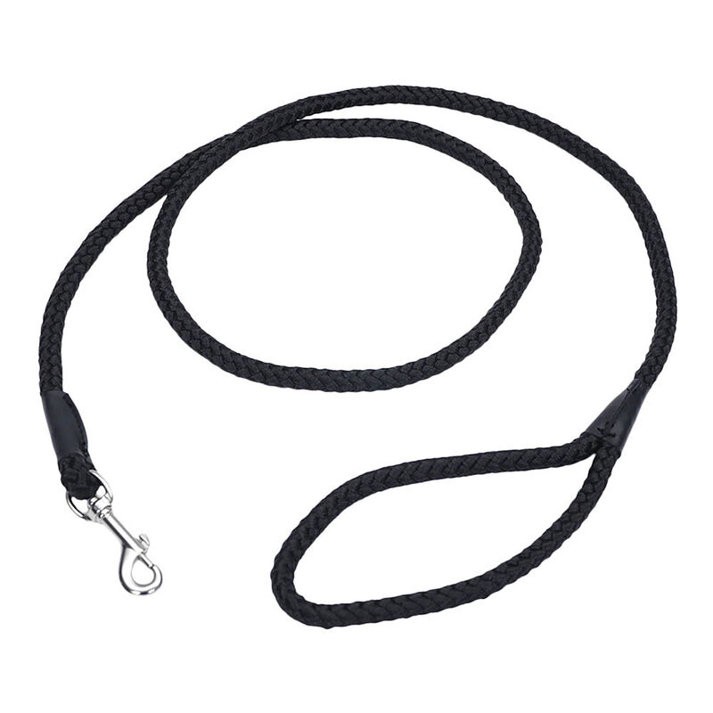 Rope Dog Leash -Black - 1/2" x 6' image number null