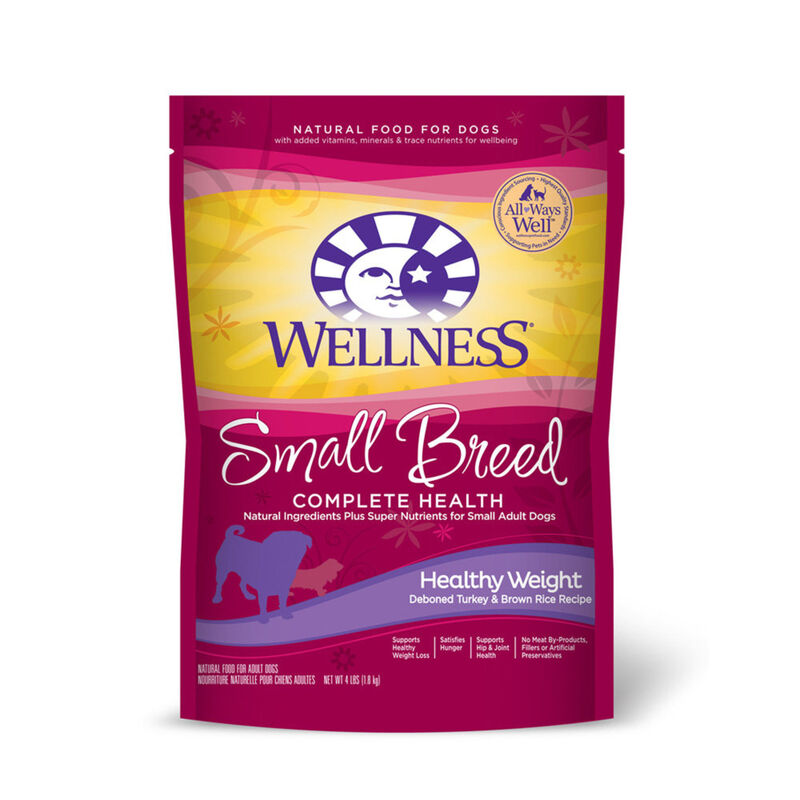 Wellness, Complete Health Small Breed, Healthy Weight Turkey & Brown Rice - Dry Dog Food image number null