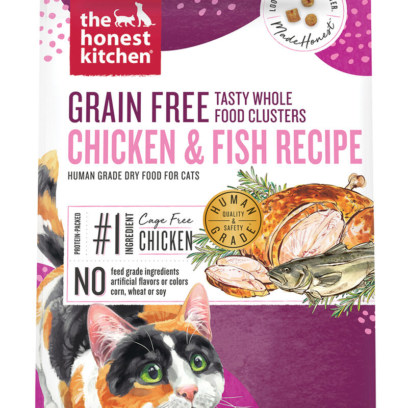 The Honest Kitchen, Grain Free Whole Food Clusters, Chicken & Fish Recipe - Dry Cat Food image number null