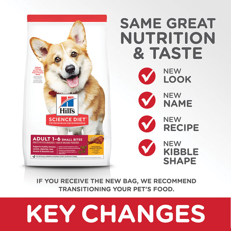 Science Diet, Adult Small Bites Chicken & Barley Recipe Dry Dog Food - Dry Dog Food image number null
