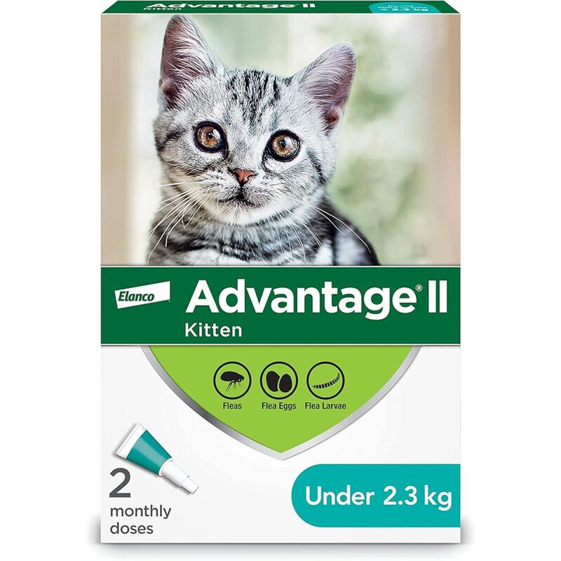 Advantage II, Kitten Flea Treatment & Protection, <2.3kg (2 dose) image number null