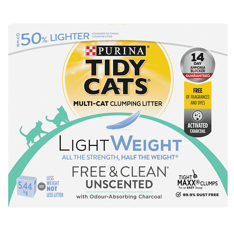 Tidy Cats, LightWeight Free & Clean Unscented Clumping Cat Litter for Multiple Cats image number null