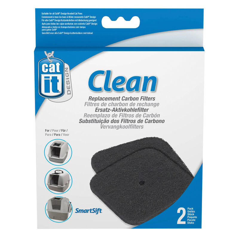 Catit Hooded Cat Pan Replacement Carbon Filters - 2 pk image number null