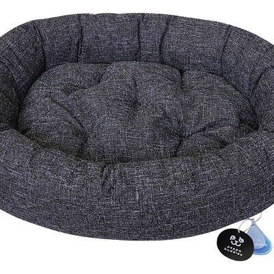 Peppy Buddies, Oval Pet Bed - Black