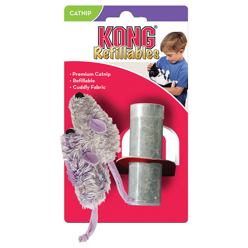 KONG, Refillables Catnip 2 Mice Toy - Catnip Cat Toy image number null