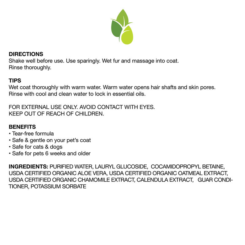 Pure and Natural Pet, 2-IN-1 Hypoallergenic Fragrance Free Tear Free Pet Shampoo & Conditioner - 16 image number null