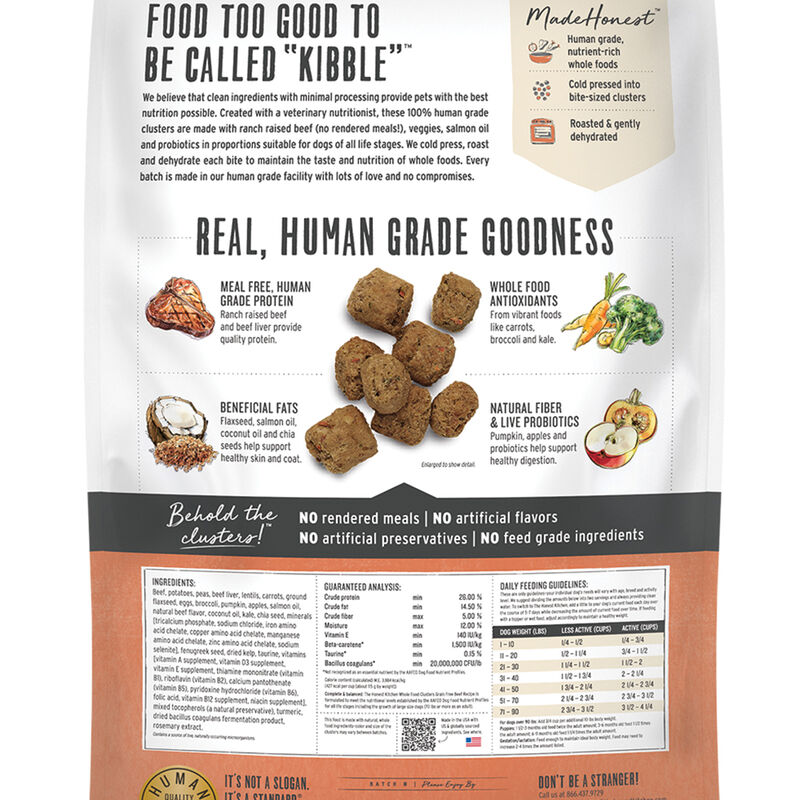 The Honest Kitchen, Grain Free Whole Food Clusters - Beef - Dry Dog Food image number null