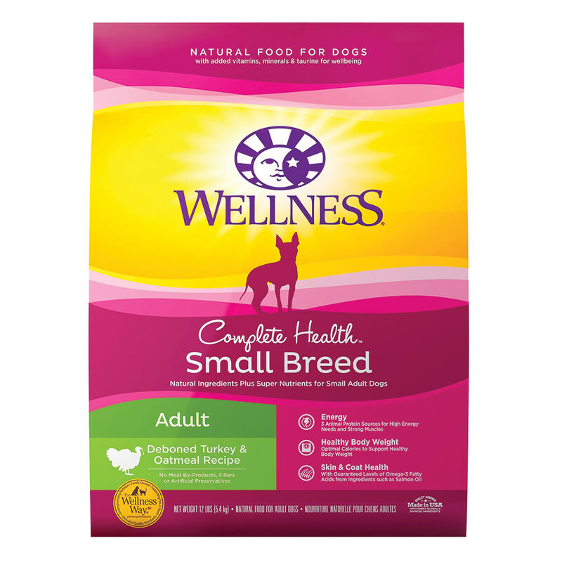 Wellness, Complete Health Small Breed, Turkey & Oatmeal - Dry Dog Food image number null