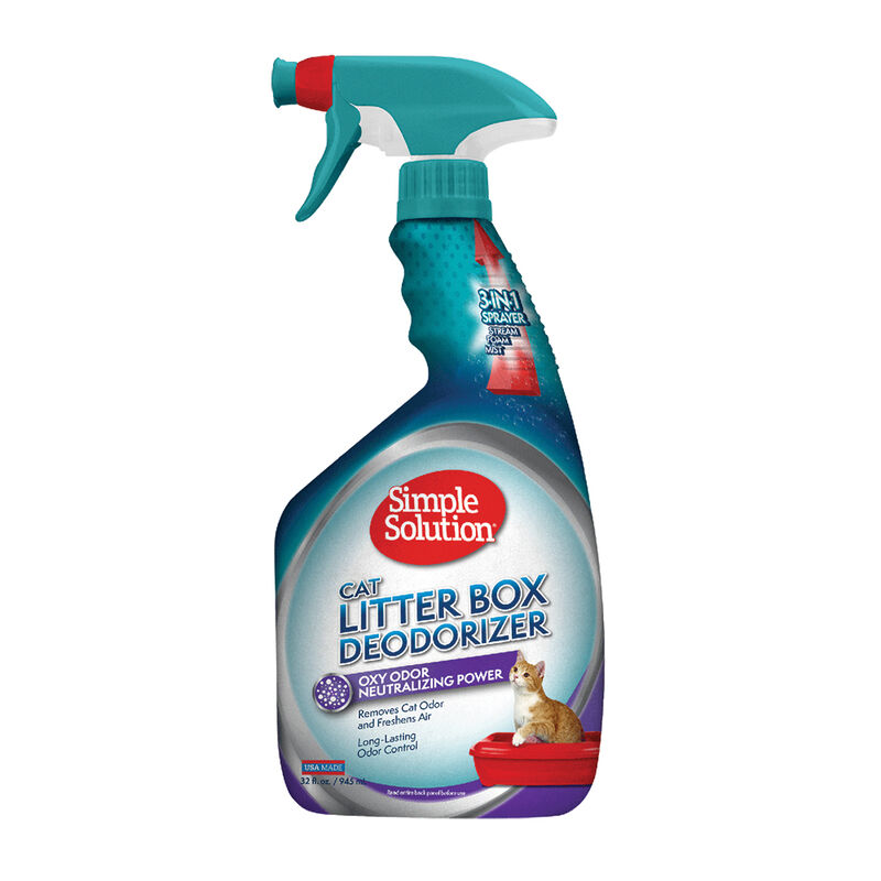 Simple Solution, Cat Litter Box Deodorizer Spray - 32 oz image number null