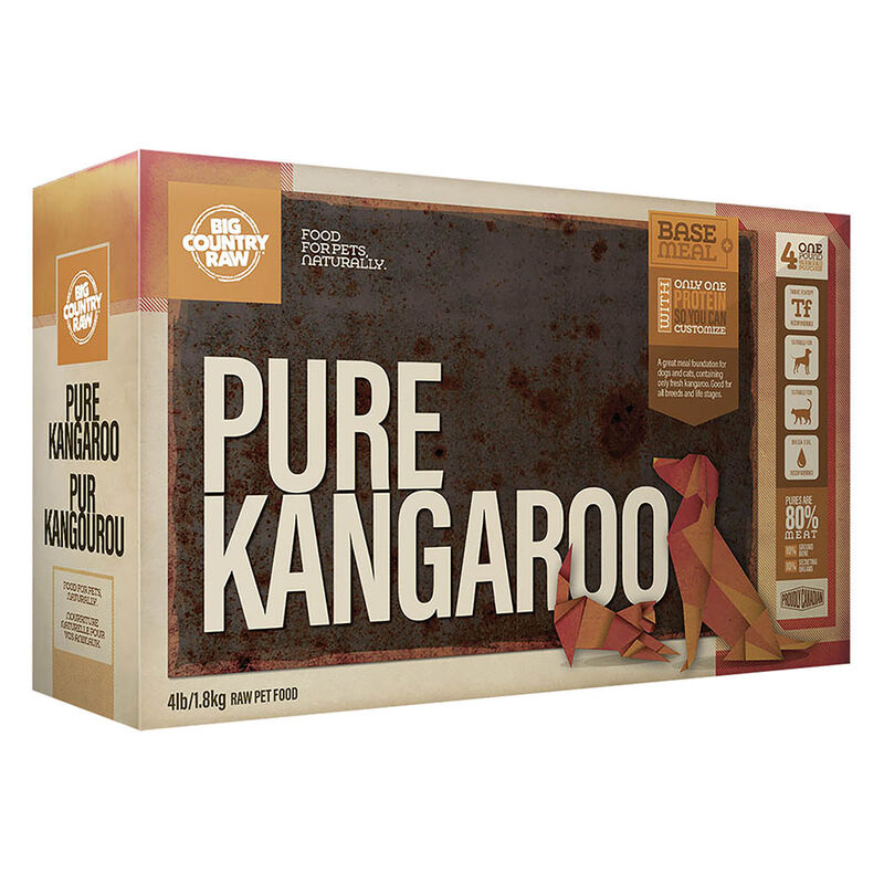 Big Country Raw, Pure Kangaroo - 4 lb - Frozen Dog Food image number null